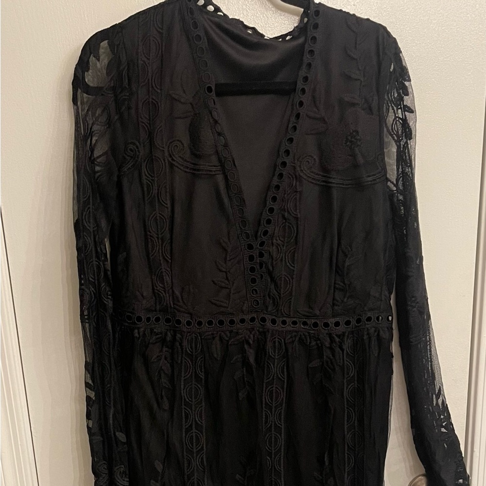 Black lace dress